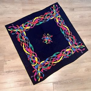 Vintage Square Silk Scarf 34.5”‎ X 34.5”